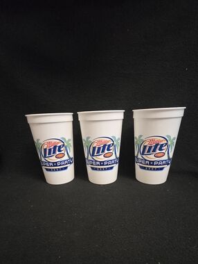 NFL  Miller Lite Super Party 2007 Cup - Set of 3